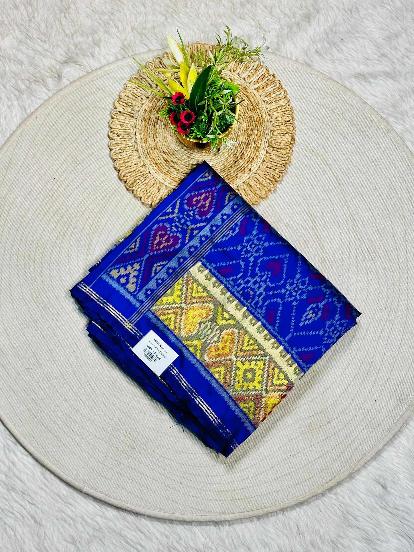 Patola Silk Saree with Tassels & Contrast Border | Designer Ethnic Wear by SHAGUN FASHION