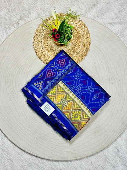 Patola Silk Saree with Tassels & Contrast Border | Designer Ethnic Wear by SHAGUN FASHION
