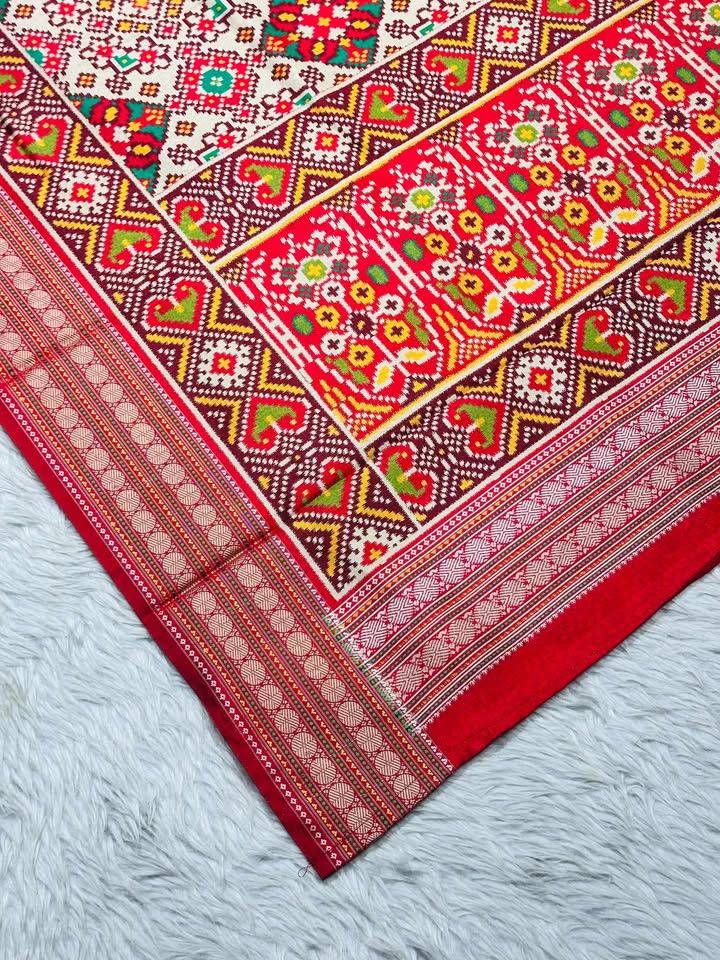 Patola Silk Saree with Elephant Motifs | Traditional Designer Saree by Shagun