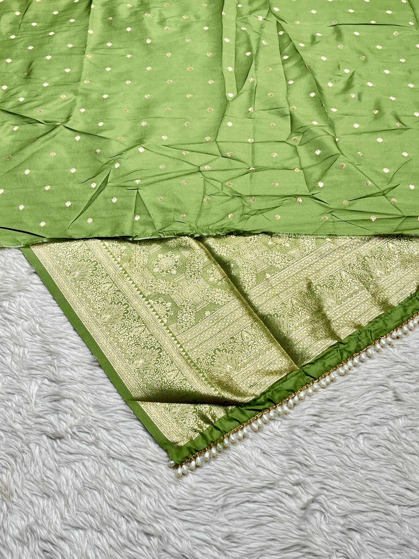 Silk Zari Border Saree with Butti Work | Festive Banarasi Style by SHAGUN FASHION