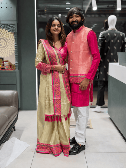 Exclusive Couple Matching Ethnic Outfit Set by SHAGUN FASHION