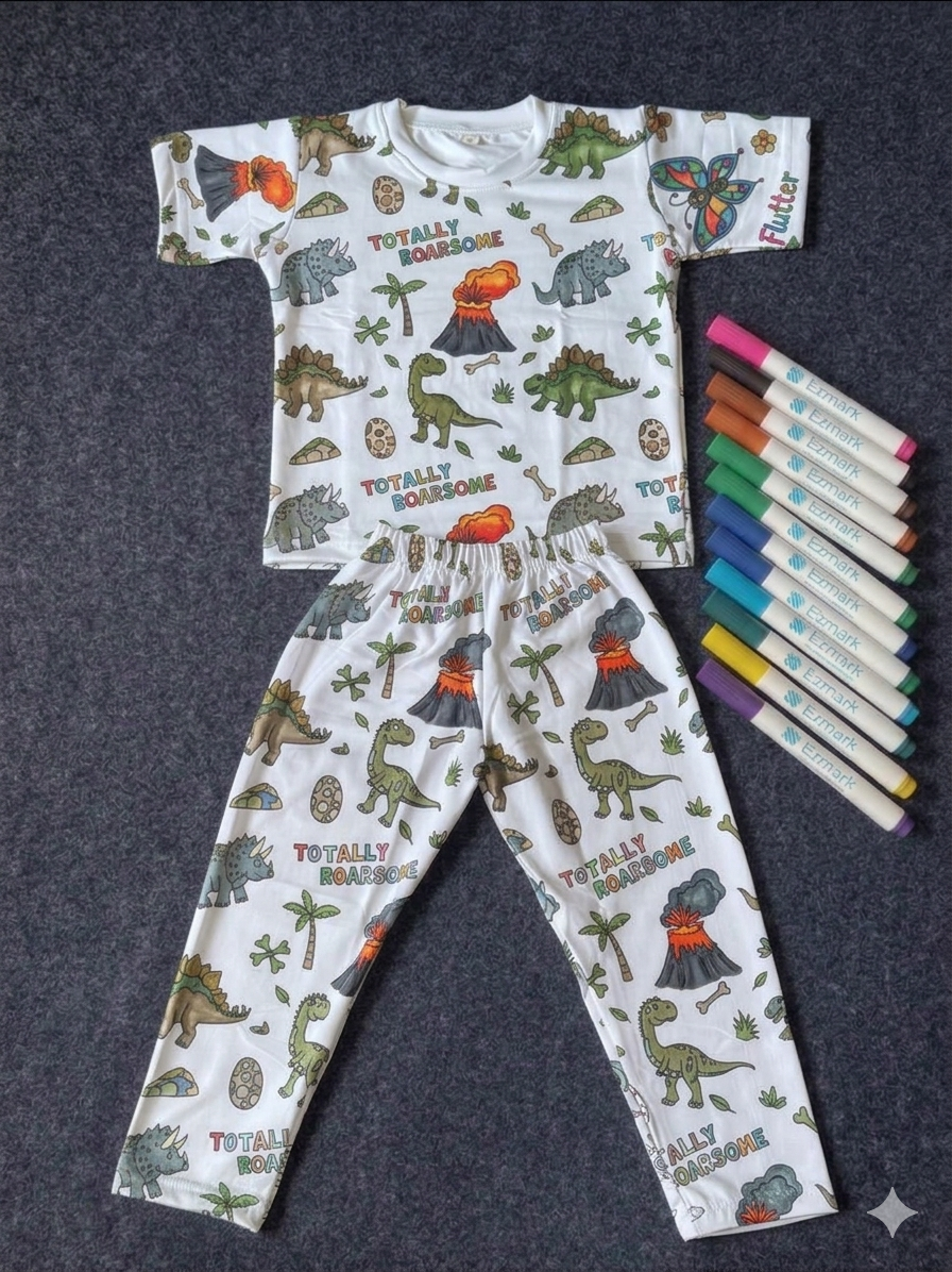 Fun DIY Coloring Kids Night Suit Collection by SHAGUN KIDS