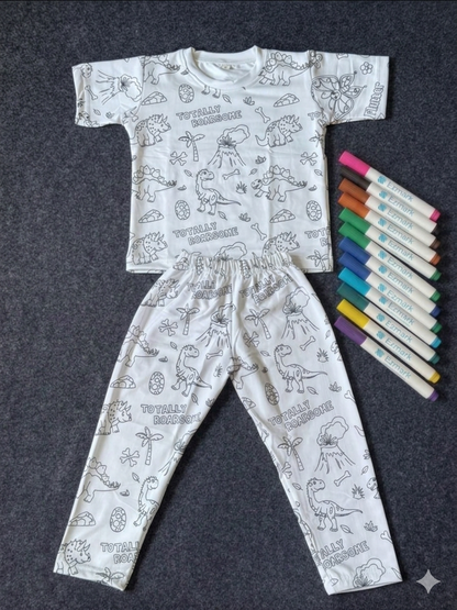 Fun DIY Coloring Kids Night Suit Collection by SHAGUN KIDS
