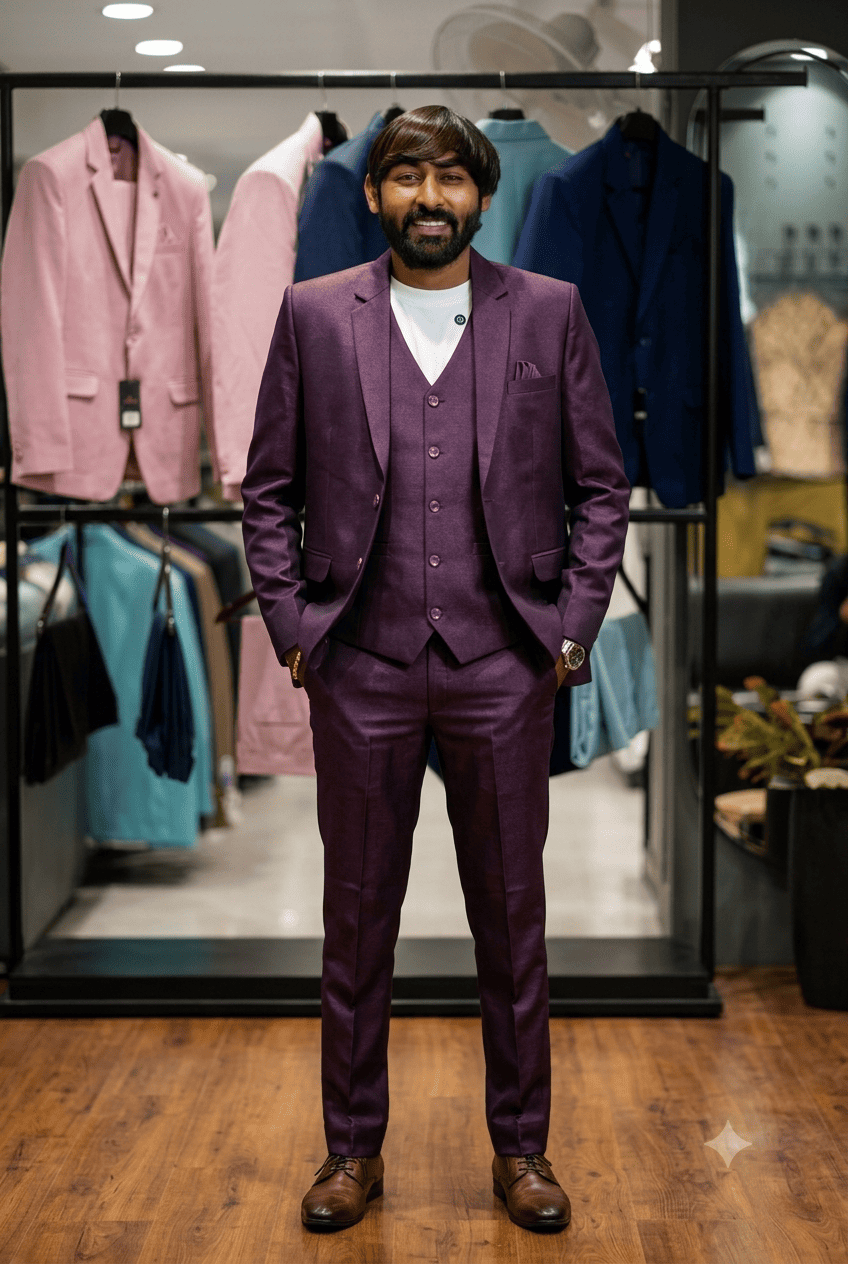 SHAGUN FASHION Premium Designer Men’s 3-Piece Suit Collection