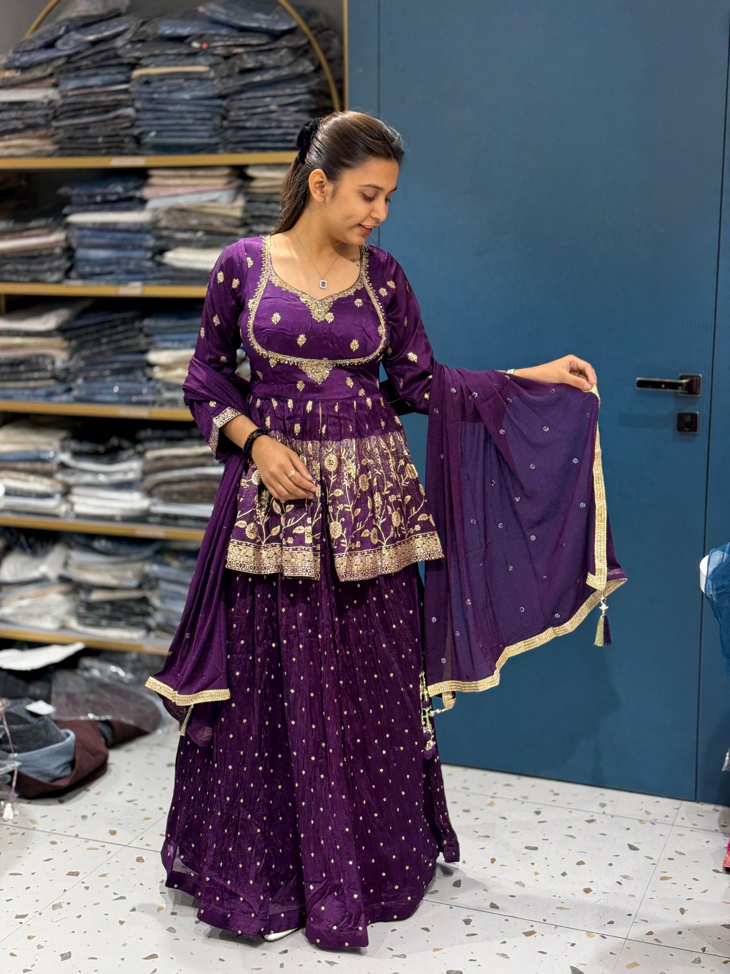 SHAGUN FASHION Royal Embroidered Anarkali Set with Dupatta