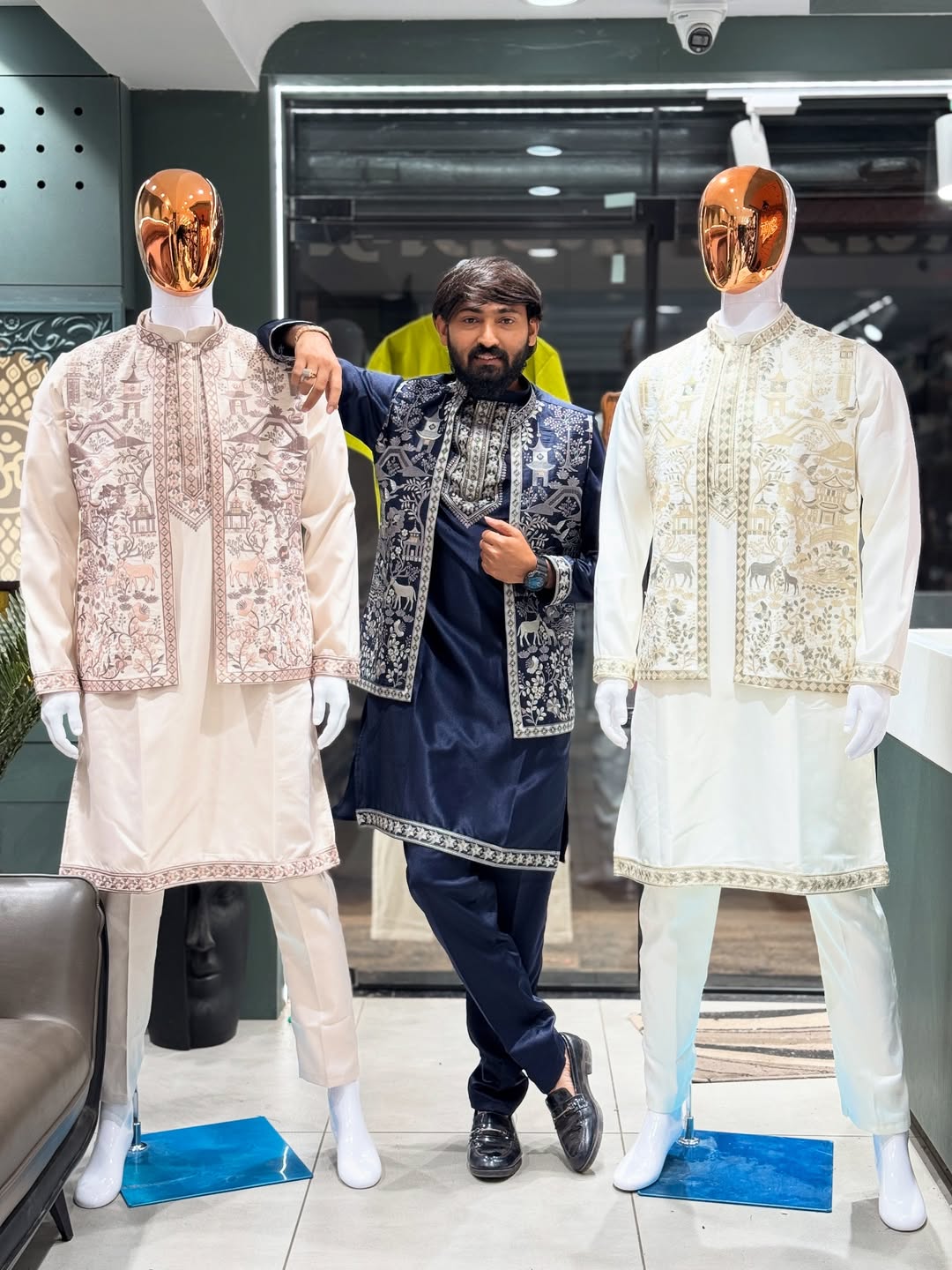 SHAGUN FASHION Premium Embroidered Kurta Set with Designer Jacket