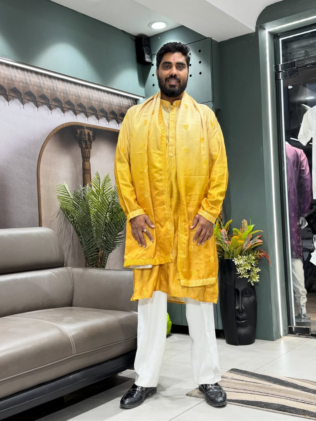 SHAGUN FASHION Royal Embroidered Kurta Set with Dupatta for Men – Festive Ethnic Wear