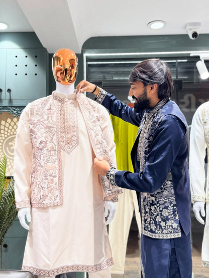 SHAGUN FASHION Premium Embroidered Kurta Set with Designer Jacket