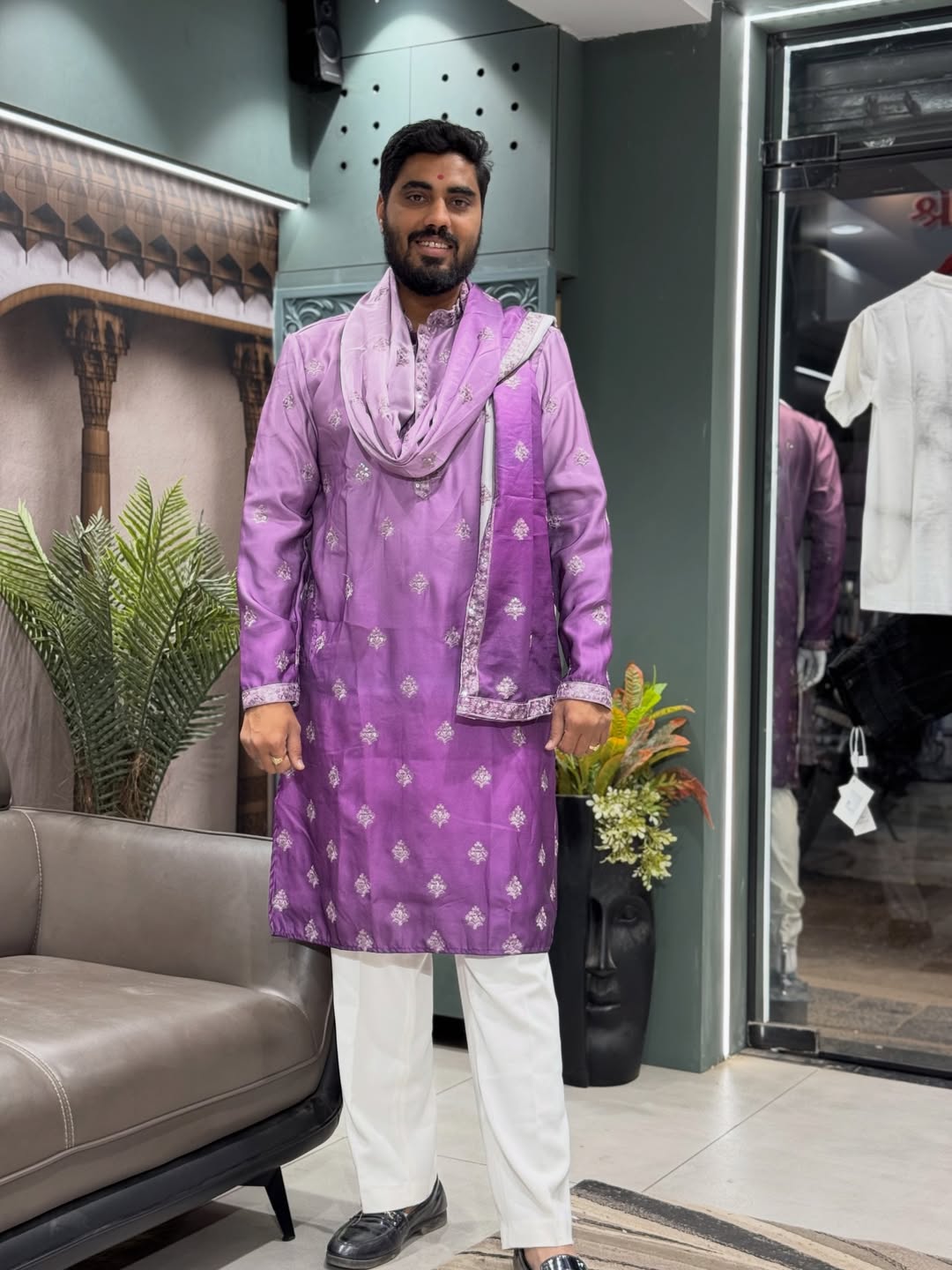 SHAGUN FASHION Royal Embroidered Kurta Set with Dupatta for Men – Festive Ethnic Wear