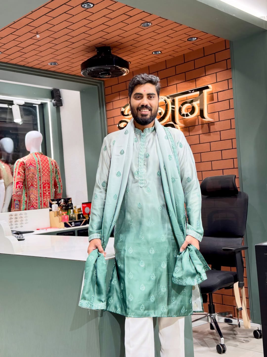 SHAGUN FASHION Royal Embroidered Kurta Set with Dupatta for Men – Festive Ethnic Wear