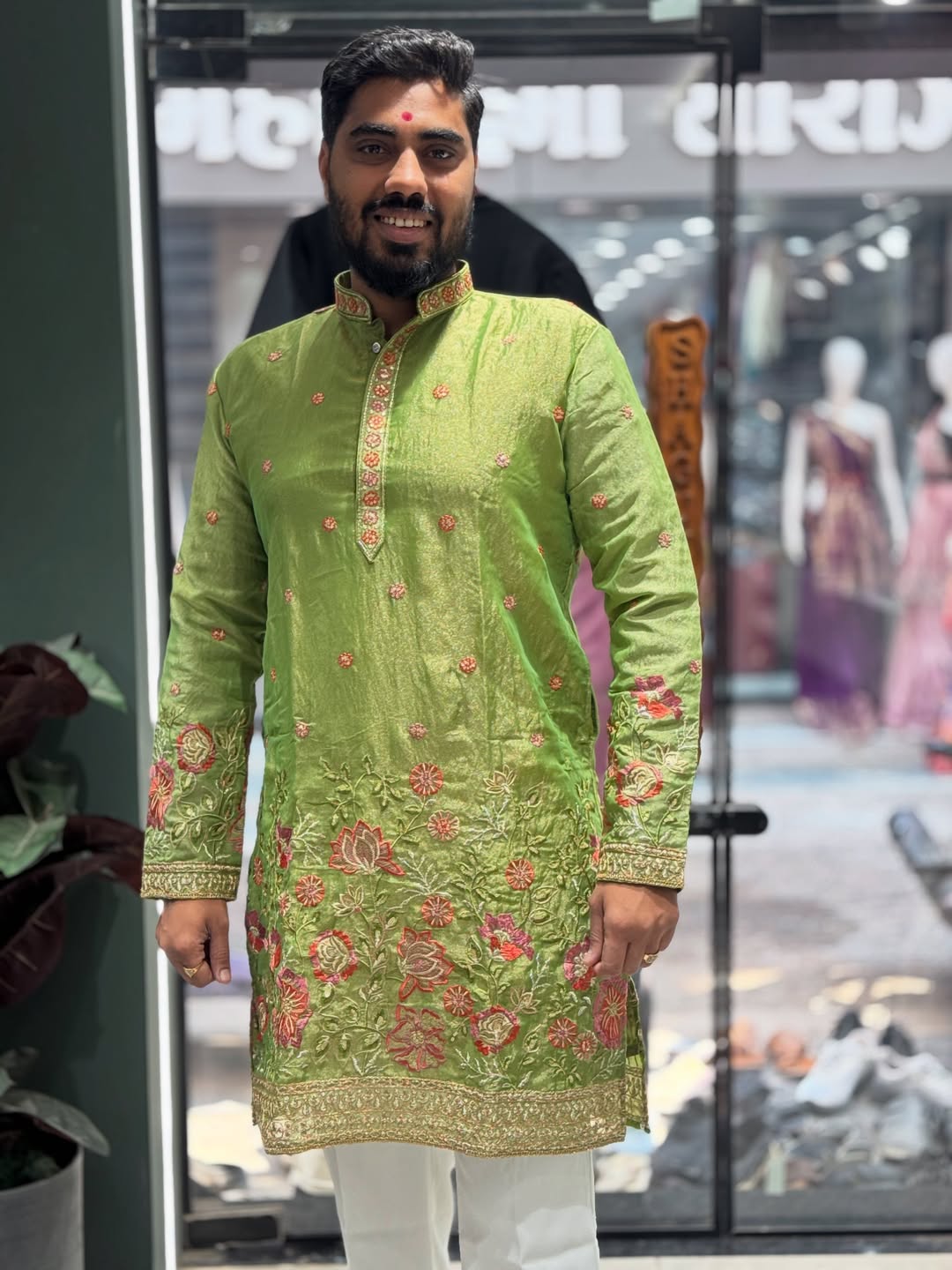 SHAGUN FASHION Premium Floral Embroidered Kurta Set for Men | Festive & Wedding Wear