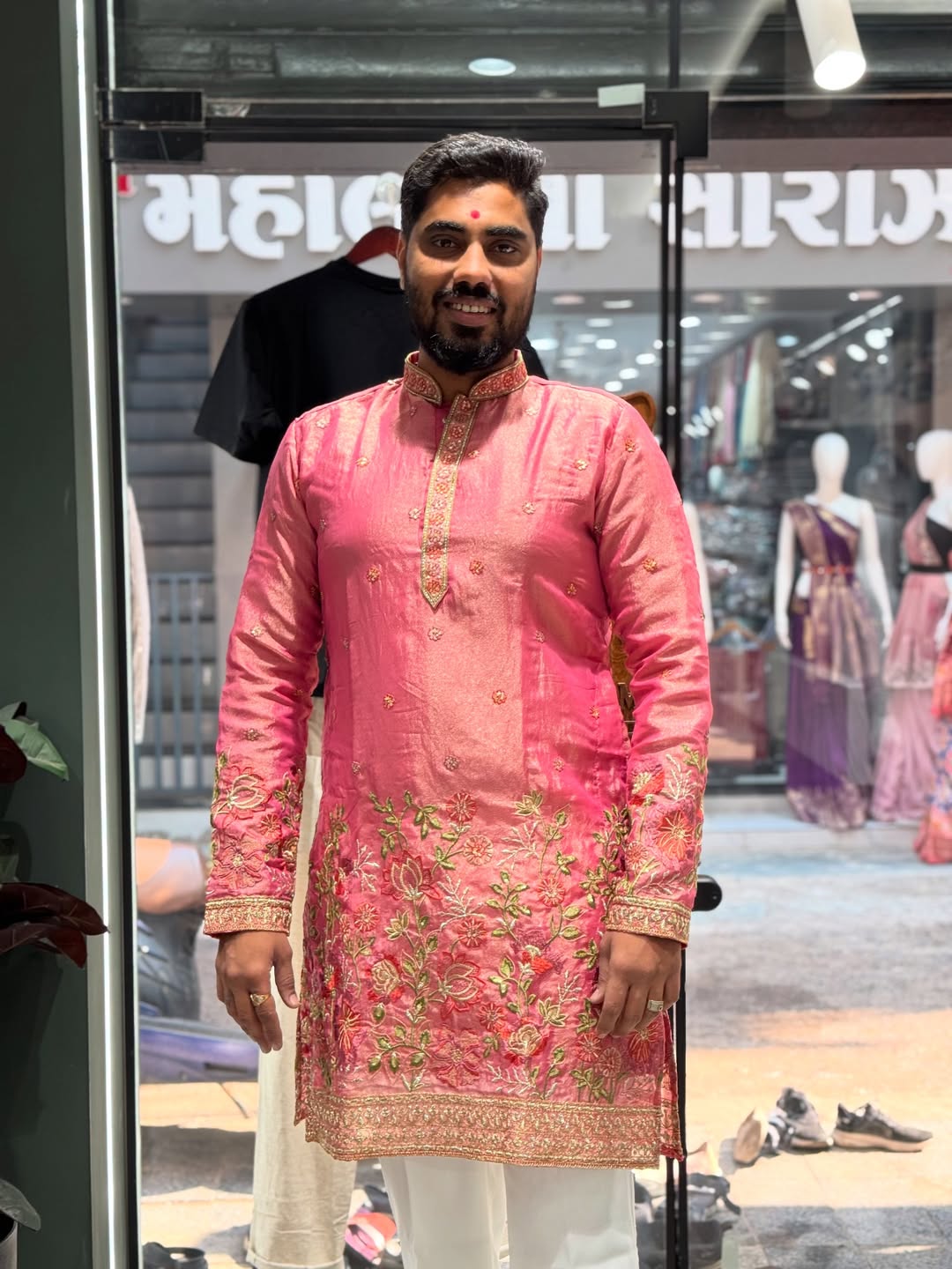 SHAGUN FASHION Premium Floral Embroidered Kurta Set for Men | Festive & Wedding Wear