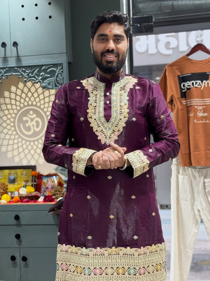 SHAGUN FASHION Embroidered Kurta for Men – Royal Festive Ethnic Wear
