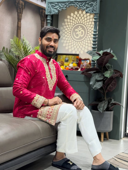 SHAGUN FASHION Embroidered Kurta for Men – Royal Festive Ethnic Wear