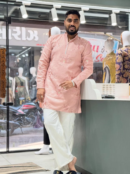 SHAGUN FASHION Floral Embroidered Kurta Set for Men – Festive Wear