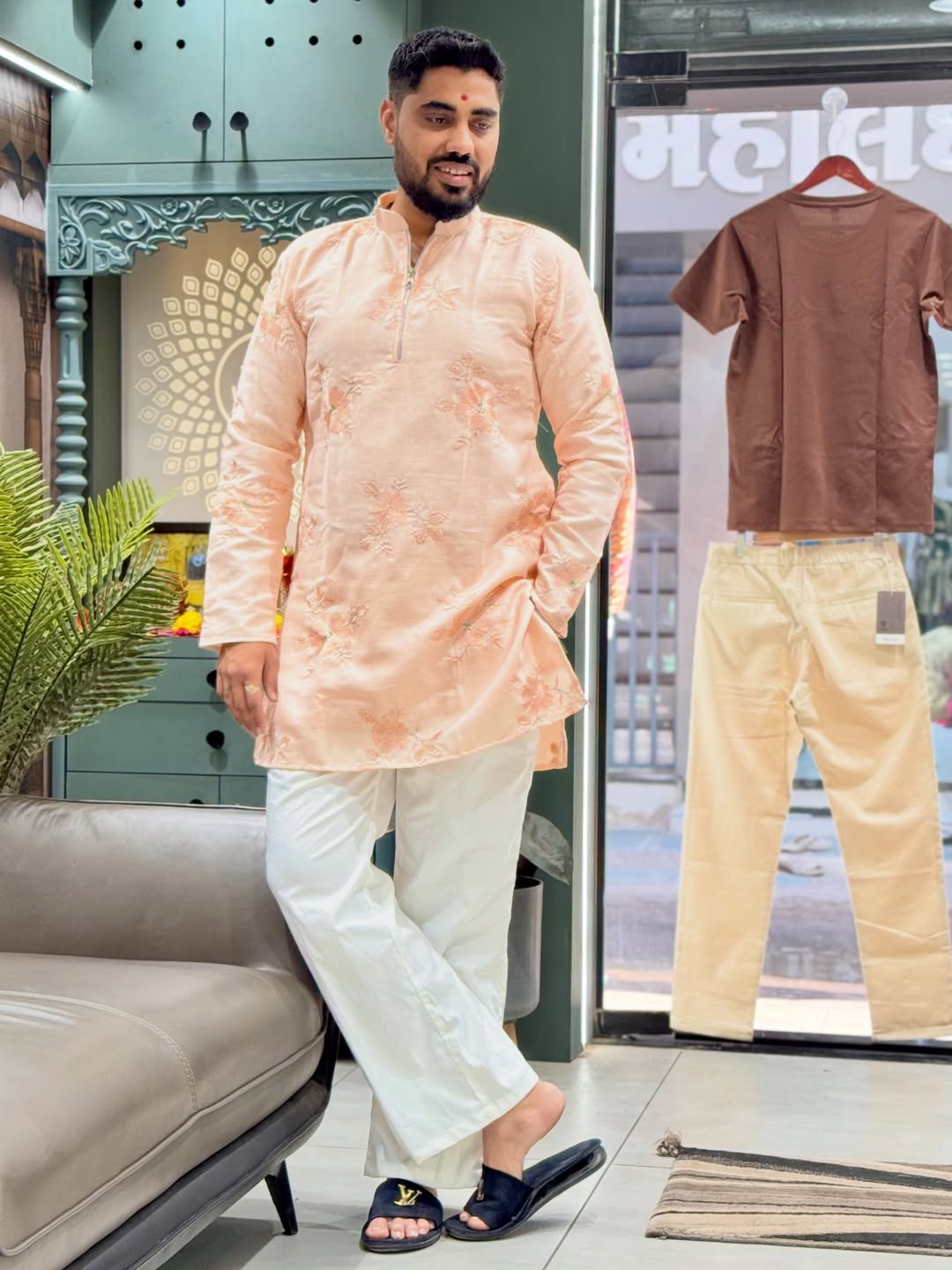 SHAGUN FASHION Floral Embroidered Kurta Set for Men – Festive Wear