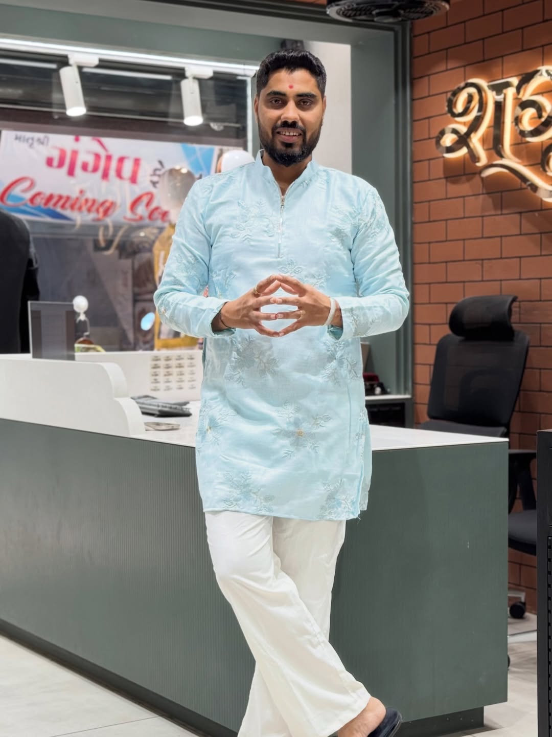 SHAGUN FASHION Floral Embroidered Kurta Set for Men – Festive Wear