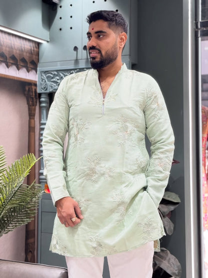 SHAGUN FASHION Floral Embroidered Kurta Set for Men – Festive Wear
