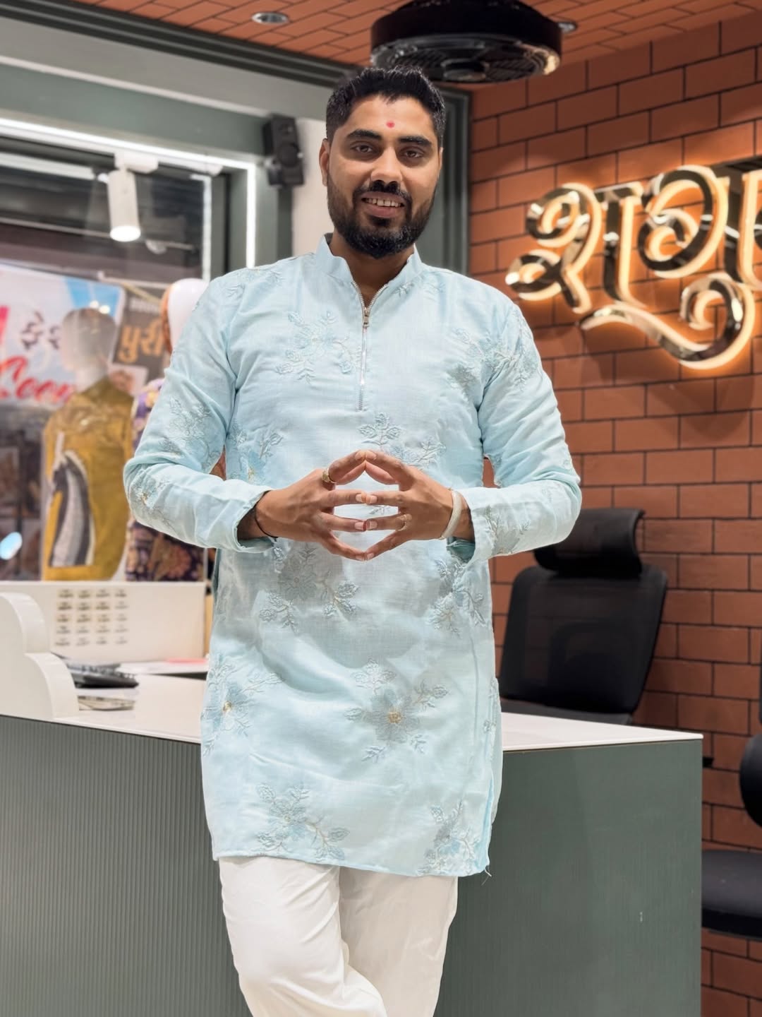 SHAGUN FASHION Floral Embroidered Kurta Set for Men – Festive Wear