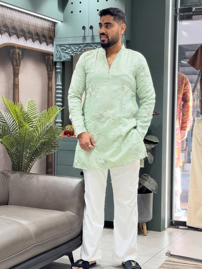 SHAGUN FASHION Floral Embroidered Kurta Set for Men – Festive Wear