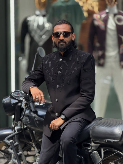 SHAGUN FASHION Designer Bandhgala Suit for Men | Premium Indo-Western Wedding Wear