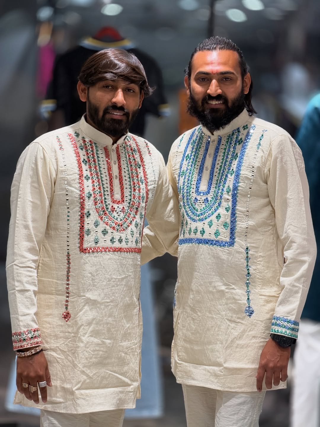 Premium Cream Embroidered Men’s Kurta Pajama Set | Festive Special by SHAGUN FASHION