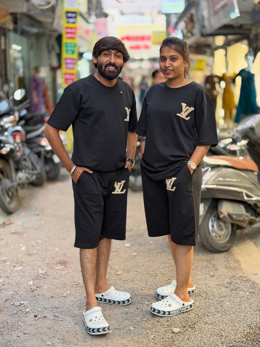 Trendy Couple Co-Ord T-Shirt & Shorts Set | Stylish Daily Wear by SHAGUN FASHION