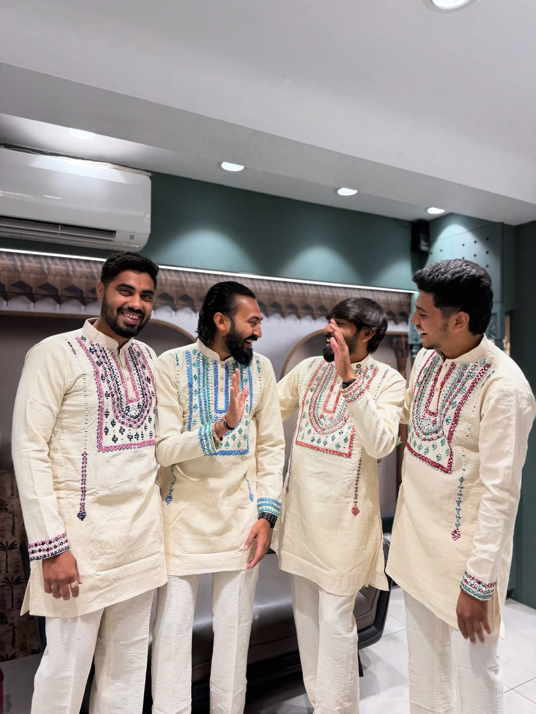 Premium Cream Embroidered Men’s Kurta Pajama Set | Festive Special by SHAGUN FASHION