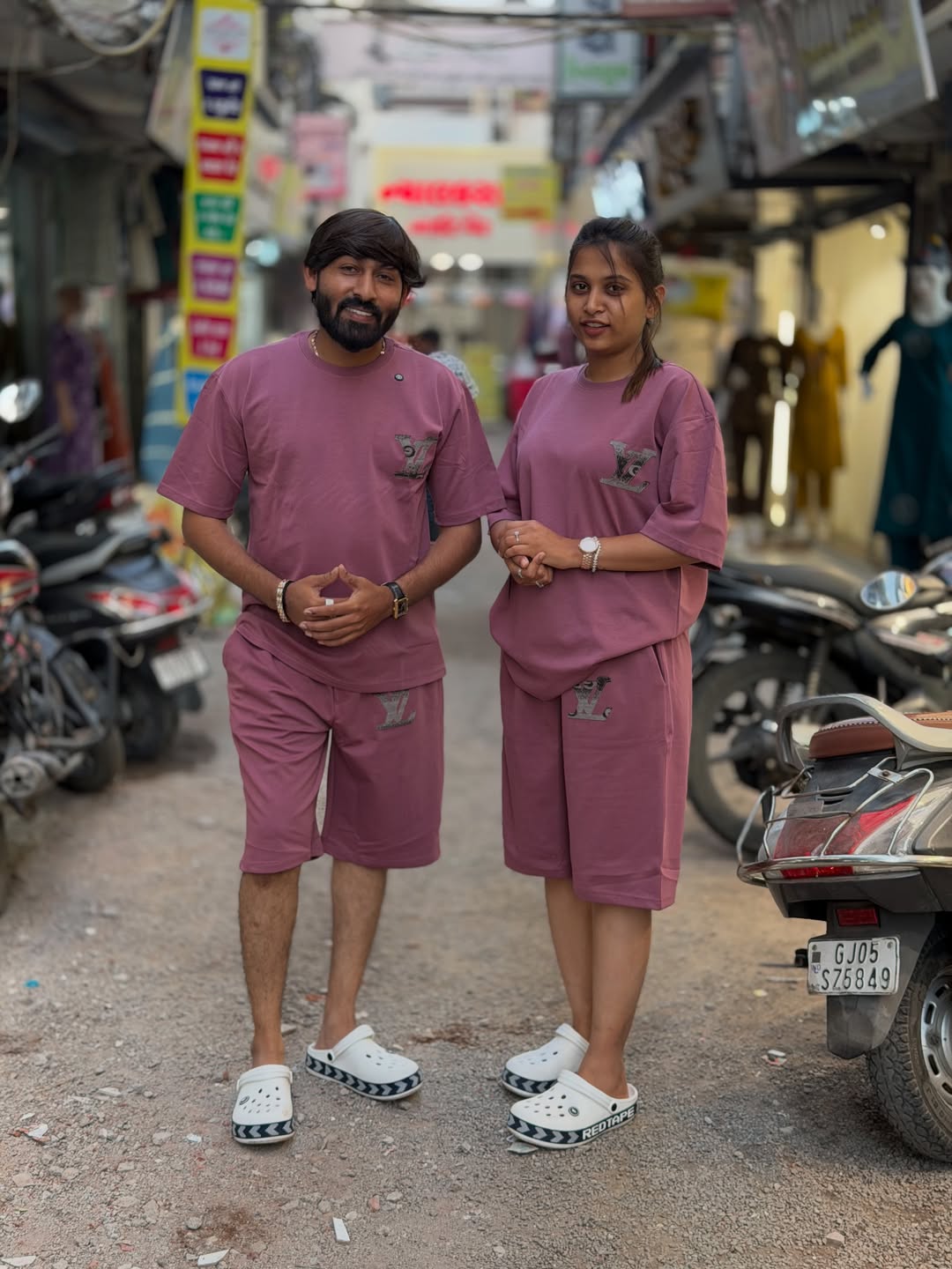 Trendy Couple Co-Ord T-Shirt & Shorts Set | Stylish Daily Wear by SHAGUN FASHION