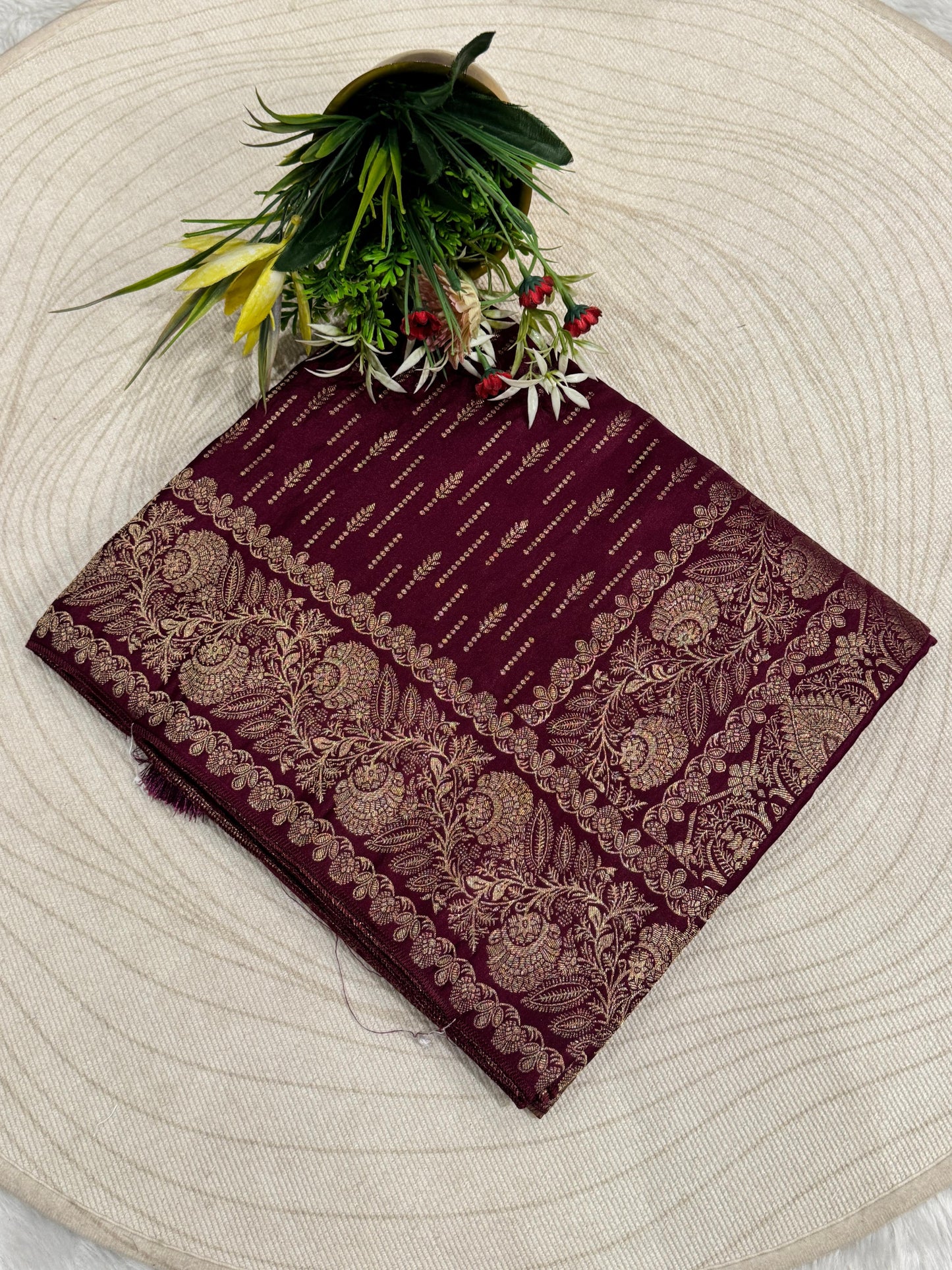 Affordable Silk Saree with Vivid Work – Elegant Silk Fabric and Stunning Designs ✨🌸