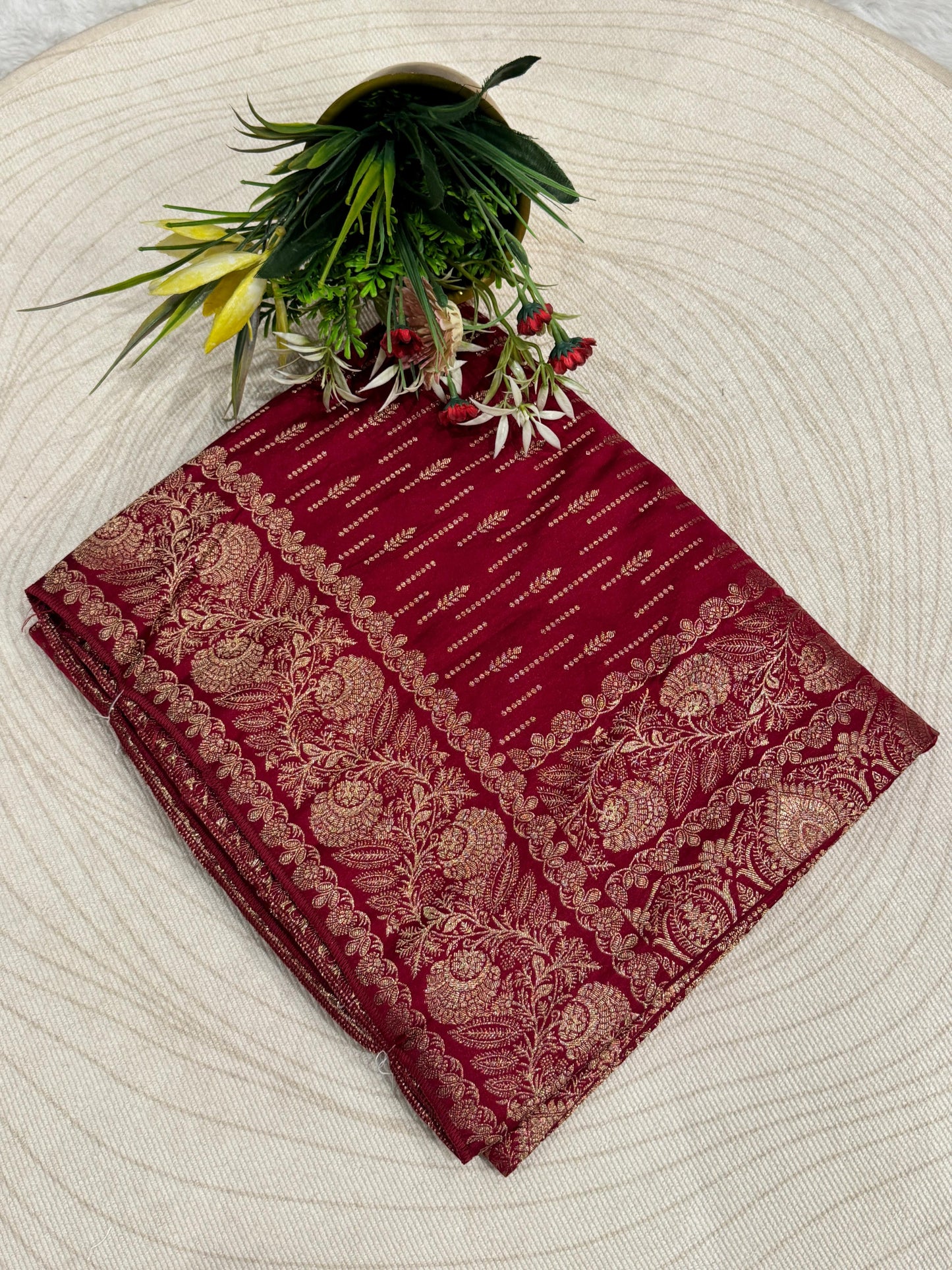 Affordable Silk Saree with Vivid Work – Elegant Silk Fabric and Stunning Designs ✨🌸
