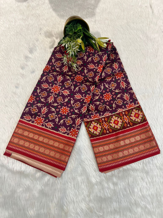 ✨ Designer Double Ikat Patola Saree with Position Circles Design | Traditional Elegance at ₹2050 🌸
