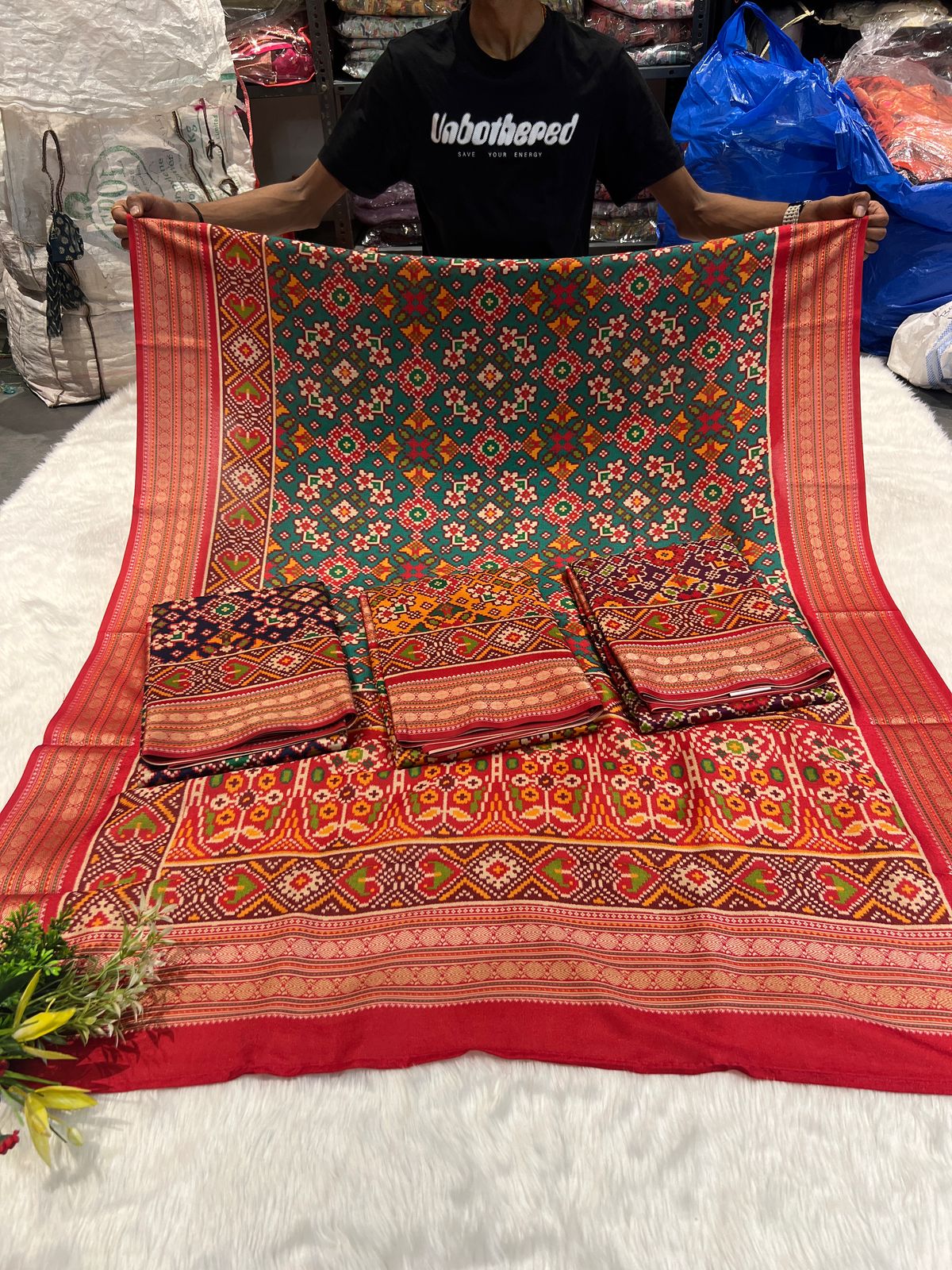 💫 Double Ikat Patola Saree with Designer Patterns | Traditional Elegance at Just ₹2050!