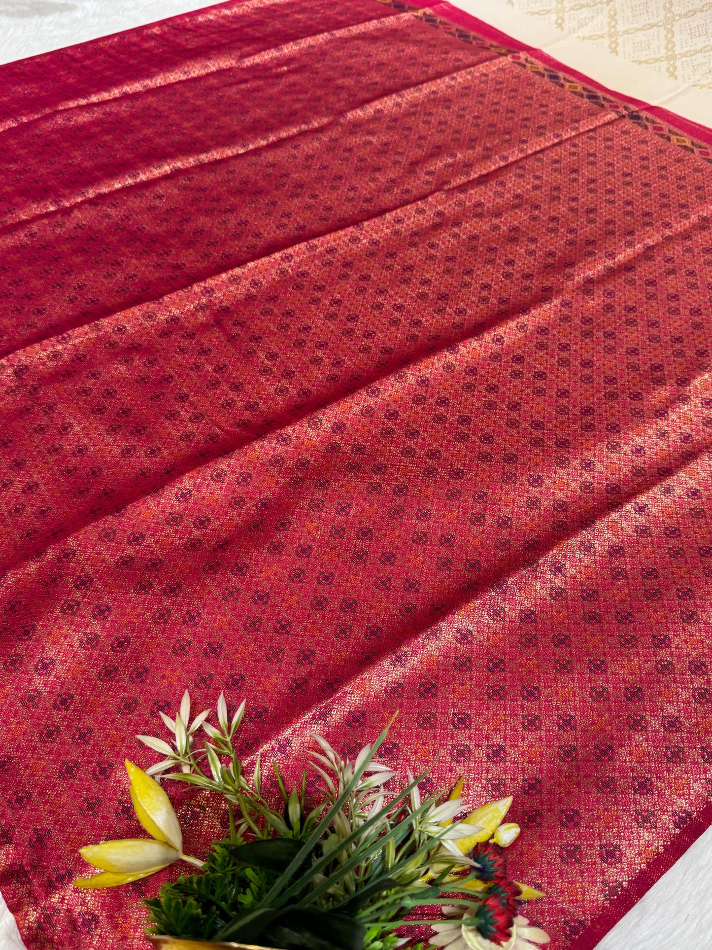 ✨ Dharmavaram Soft Silk Saree 💕 | Dual Tone Beauty 🌈 | Handwoven Pallu with Latkan 💫 | Festive Must-Have 🎉