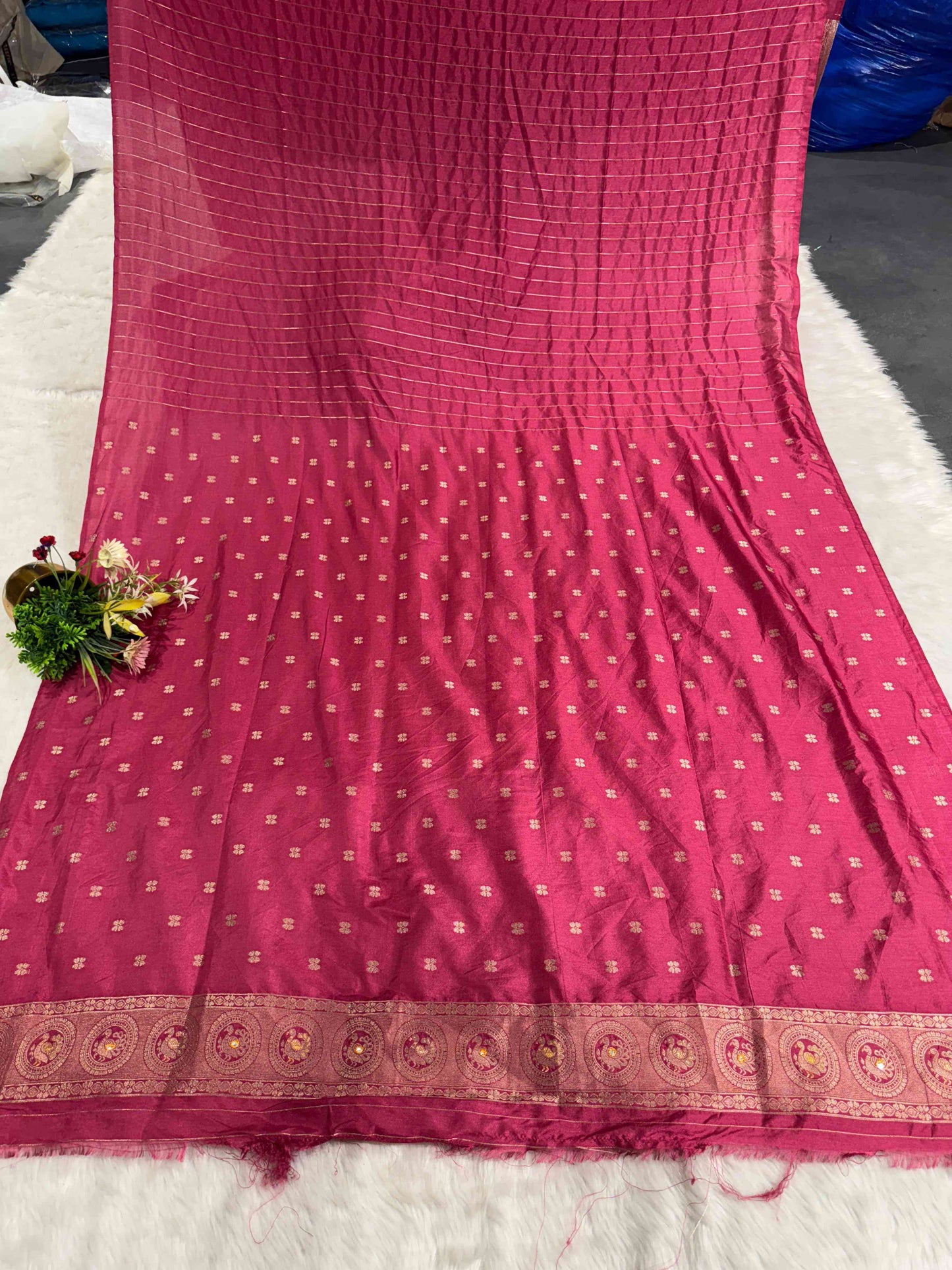 Heavy Designer Silk Saree with Elephant Pallu & Peacock Border Work | Party Wear Saree by Shagun Fashion 🦚🐘✨
