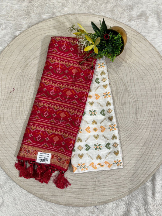 Semi Patola Double Tone Saree 🧵 | Traditional Jaal Design | Elegant Festive Wear by Shagun Sarees 💫