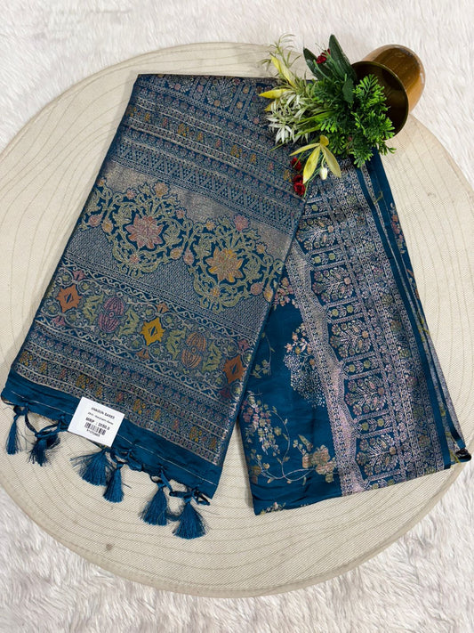 Elegant Kanjivaram Silk Saree with Rich Zari Work & Temple Motifs – Wedding & Festive Wear by Shagun Sarees ✨