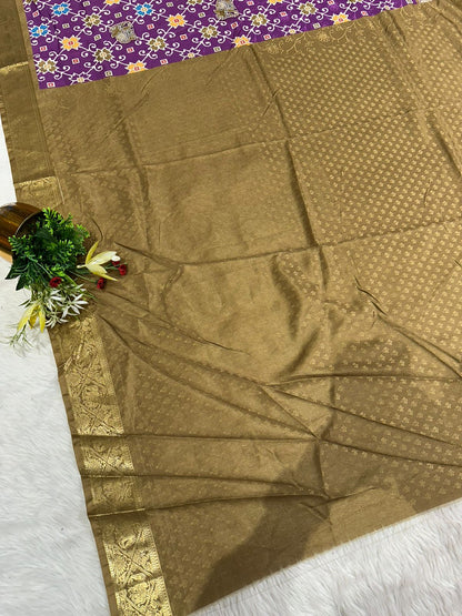 "Traditional Patola Style Saree with Rich Zari Elephant Pallu 🐘 | Shagun Fashion Exclusive"