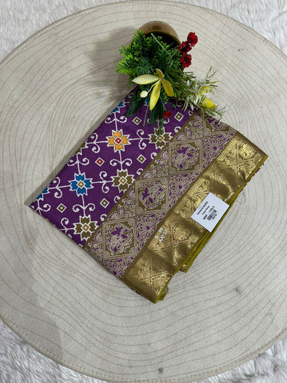 "Traditional Patola Style Saree with Rich Zari Elephant Pallu 🐘 | Shagun Fashion Exclusive"