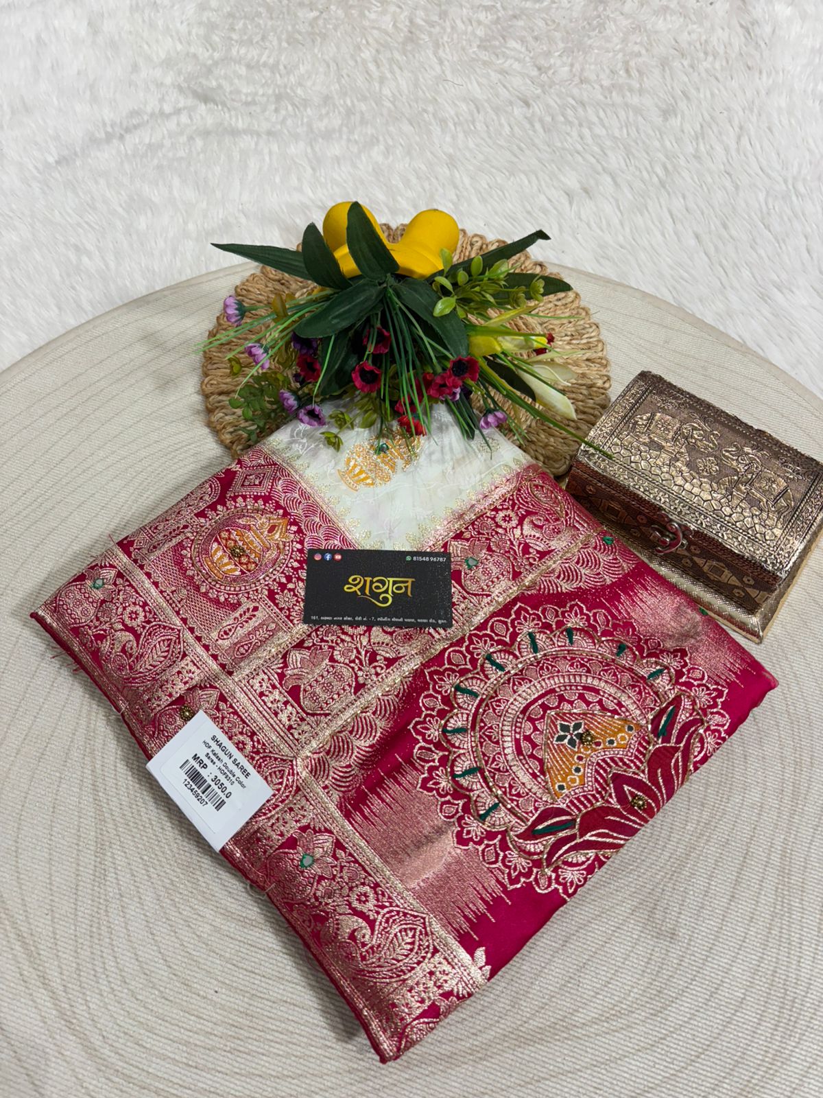 Silk Saree with Heavy Zari Pallu & Butta Work | Wedding & Party Wear Saree