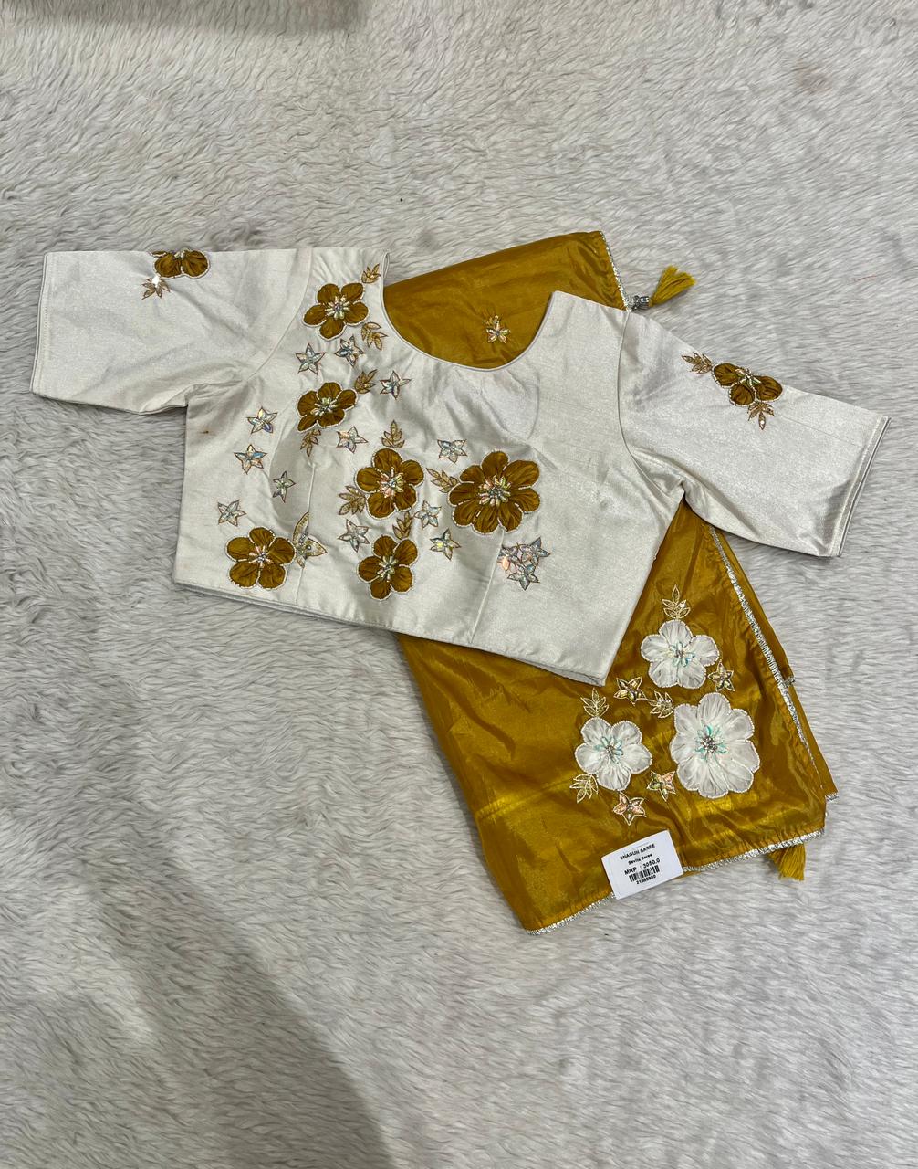 Aplic Saree with Blouse for Wedding & Party Wear