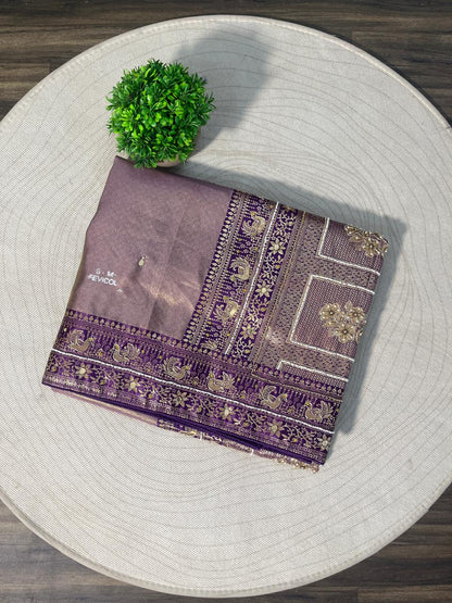 Silk Zardosi & Moti Work Saree | Premium Wedding & Festive Wear