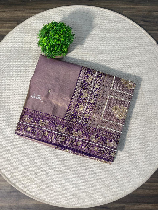 Silk Zardosi & Moti Work Saree | Premium Wedding & Festive Wear