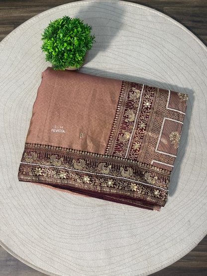 Silk Zardosi & Moti Work Saree | Premium Wedding & Festive Wear