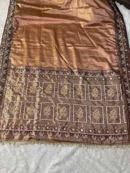 Silk Zardosi & Moti Work Saree | Premium Wedding & Festive Wear