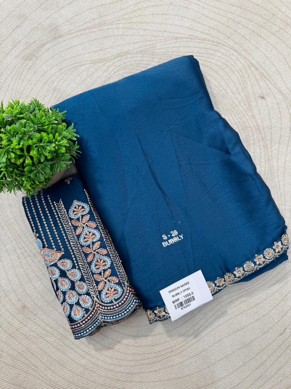 Embroidered Party Wear Saree with Designer Blouse