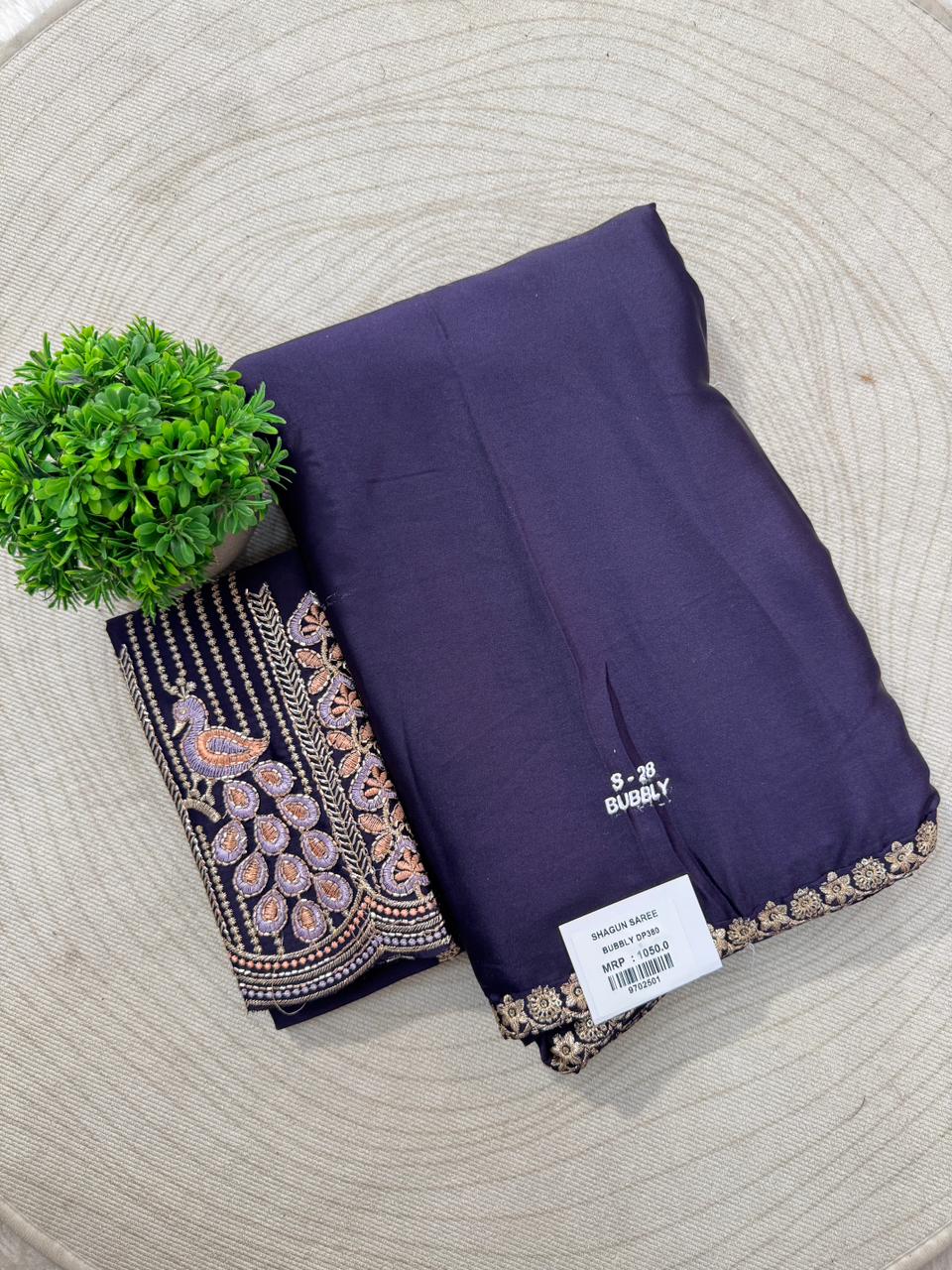 Embroidered Party Wear Saree with Designer Blouse