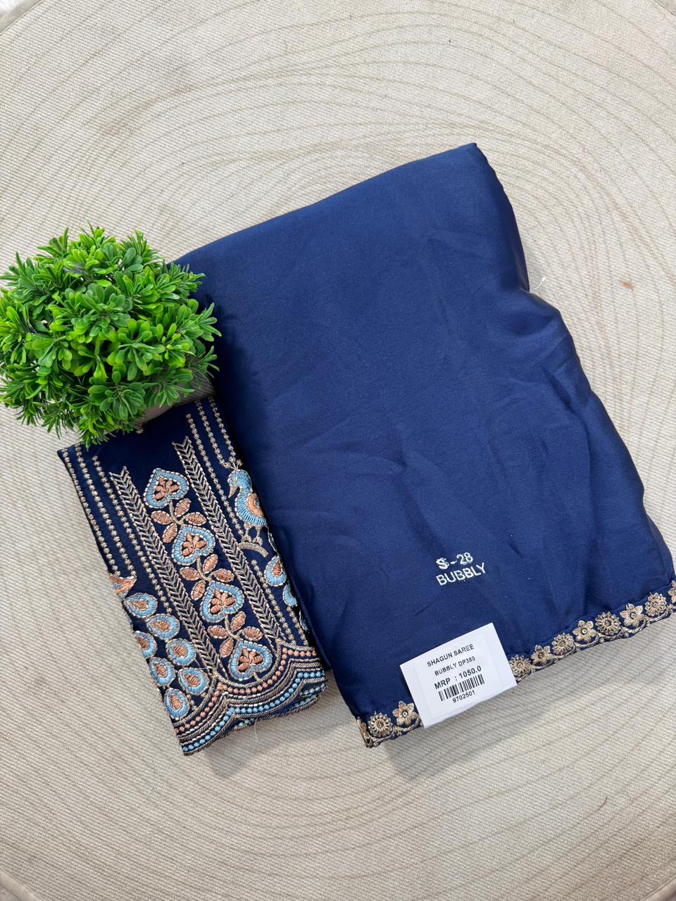 Embroidered Party Wear Saree with Designer Blouse