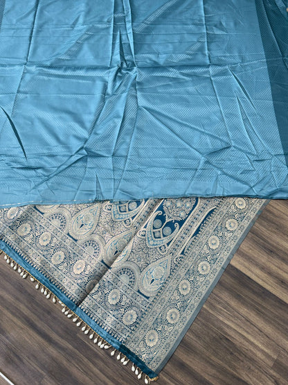 Satin Silk Saree with Moti Jalar & Zari Weaving | Premium Party Wear