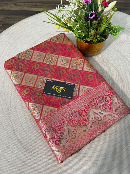 Silk Saree with Zari Weaving & Paisley Pallu | Festive & Wedding Wear